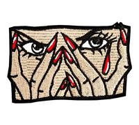 Funny Patches Iron On/Sew On, The Angry Crying Woman Patch, Cool Embroidered Patches Applique for Clothes, Jackets, Vest, Backpacks, Hats, Jeans, DIY Accessories Decoration