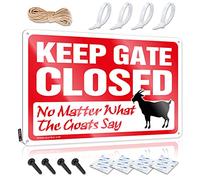 Funny Patio Signs Keep Gate Closed No Matter What The Goat Say Sign Tin Signs Warning Funny Signs For Home Bar(20X30CM)