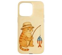 Funny Patriotic Fishing Cat 4th of July USA Fisher Pet Case for iPhone 15 Pro Max