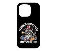 Funny Patriotic Trash Panda Raccoon 4th of July Humor Case for iPhone 15 Pro