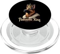 Funny Pawesome German Shepherd King Dog Art PopSockets PopGrip for MagSafe