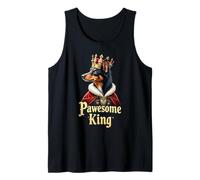 Funny Pawesome Miniature Shepherd King Dog Mini Aussie Art Tank Top