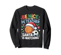 Funny PE Teacher Christmas Physical Education Xmas Sweatshirt