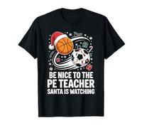 Funny PE Teacher Christmas Physical Education Xmas T-Shirt