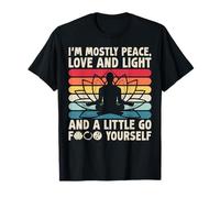 Funny Peace Love Light Pilates Yoga Pose Balance Meditation T-Shirt