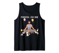 Funny Peaceful Zen Dad Namaste Yoga Meditation Mindfulness Tank Top