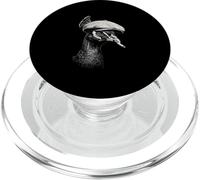 Funny Peacock Smoking Cigarette Meme Mafia Bird PopSockets PopGrip for MagSafe