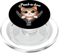 Funny - Peek-a-boo - Cat PopSockets PopGrip for MagSafe
