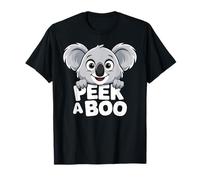 Funny Peek-a-Boo Koala Cartoon Design T-Shirt