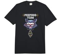 Funny Peeping Tom CAT with Spectacles Comfort Colors Adult Heavyweight T-Shirt