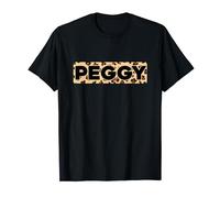 Funny Peggy Leopard Print Personalized Name Peggy T-Shirt