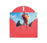 funny pelican Print Blank Cards and Envelopes 5" x 6" for Wedding Birthday Invitations and All Occasions
