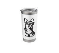 Funny Pembroke Welsh Corgi Dog with Sunglasses Stainless Steel Insulated Tumbler