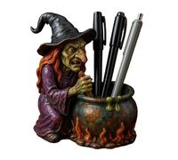Funny Pen Holder,Cauldron Shape Horror Pen Holder - Stirring Action Witch Spooky Desk Decor for Toothbrush Student Adult Bookshelf Classroom Bedside Table Dorm