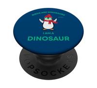 Funny Penguin Birds Are Dinosaurs Therefore I Am A Dinosaur PopSockets Adhesive PopGrip