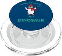Funny Penguin Birds Are Dinosaurs Therefore I Am A Dinosaur PopSockets PopGrip for MagSafe