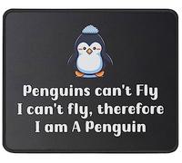Funny Penguin Computer Mouse Pad - I Can't Fly Mouse Mat Gaming 9.4"x7.9" - Cute Animal Lovers Gift for Mom Dad - Gifts for Birthday, Christmas