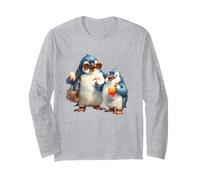 Funny Penguin Dad Parenting Shift Change Mother's Day Long Sleeve T-Shirt