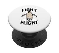 Funny Penguin Fight Or Flight Meme Penguin PopSockets Adhesive PopGrip