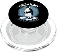 Funny Penguin Fight Or Flight Meme Penguin PopSockets PopGrip for MagSafe
