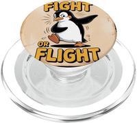 Funny Penguin Fight Or Flight Meme Penguin PopSockets PopGrip for MagSafe
