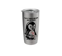 Funny Penguin Flight was Never an Option Fight Silly Meme Stainless Steel Insulated Tumbler