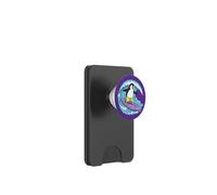 Funny Penguin is surfing an ocean wave 1 - Fan Fun PopSockets PopWallet for MagSafe