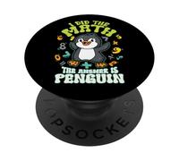 Funny Penguin Lover Mathematics Did the Math Day Teacher PopSockets Adhesive PopGrip