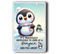 Funny Penguin Magnet | it's practically impossible to look at a penguin and feel angry, UK seller
