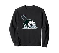 Funny Penguin Ski Fail Splash Winter Humor Sweatshirt