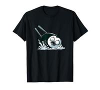Funny Penguin Ski Fail Splash Winter Humor T-Shirt