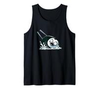 Funny Penguin Ski Fail Splash Winter Humor Tank Top