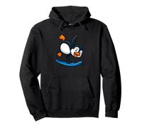 Funny Penguin Surfing Summer Vibes Cartoon Kids Pullover Hoodie
