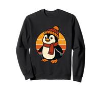 Funny Penguin Winter Beanie and Scarf Graphic Sweatshirt