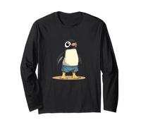 Funny Penguin with Swim Shorts Costume for Boys and Girls Long Sleeve T-Shirt