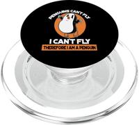 Funny Penguins Can't Fly I Can't Fly Therefore I'm A Penguin PopSockets PopGrip for MagSafe