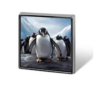 Funny Penguins Lapel Pin Brooches Square Fashion Brooch Pin Cute Button Badges Alloy Button Pins Enamel Pins Metal Pinback for Hat Shirt Clothing Bags