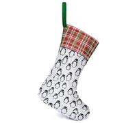 Funny Penguins Personalised Christmas Stocking Sequin Color Changing Xmas Tree Hanging Party Decor