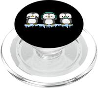 Funny penguins see hear speak no evil bird nerds PopSockets PopGrip for MagSafe