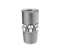 Funny Penguins See Hear Speak no Evil Bird Nerds Stainless Steel Insulated Tumbler