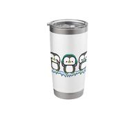 Funny Penguins See Hear Speak no Evil Bird Nerds Stainless Steel Insulated Tumbler