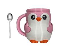 Funny Penguins Shape Ice Cream Pints Holder With Insulated Sleeve Builts In Storage Drawer And Spoons Dessert Organizers Cute Penguins Ice Cream Cup Sleeve