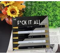 Funny Pens Set | Rude Cheeky Novelty Office Stationary | Secret Santa | Swear Pen Fun Pens Set | Ballpoint Pens | Supplies | Appreciation Gift | Stocking filler | Joke Funny Gift |