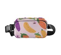 Funny Pepino Fruit Blush Trendy Waist Pack Crossbody Bag for Women Men Teens Waterproof Crossbody Bag Anti Theft Waist Pack with Adjustable Strap for Cycling Hiking Gym, Colorful Floral, One Size