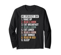 Funny Perfect Day Reading Book Lover Reader Long Sleeve T-Shirt