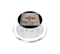 Funny Persian Cat Kitten Says "Bruh" Blurry Photo Meme PopSockets PopGrip for MagSafe