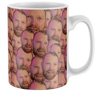 Funny Personalised Mugs, All Over Face Print Mug, Great Gift for Fathers Day Mothers Day Birthday or Christmas, Custom Coffee Cup for Mum Dad Son Daughter, Office Leaving Gifts, One Size, White