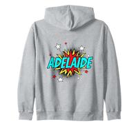Funny Personalized Name Comic Pop Art Superhero Adelaide Zip Hoodie