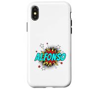 Funny Personalized Name Comic Pop Art Superhero Alfonso Case for iPhone X/XS