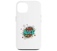 Funny Personalized Name Comic Pop Art Superhero Alice Case for iPhone 13